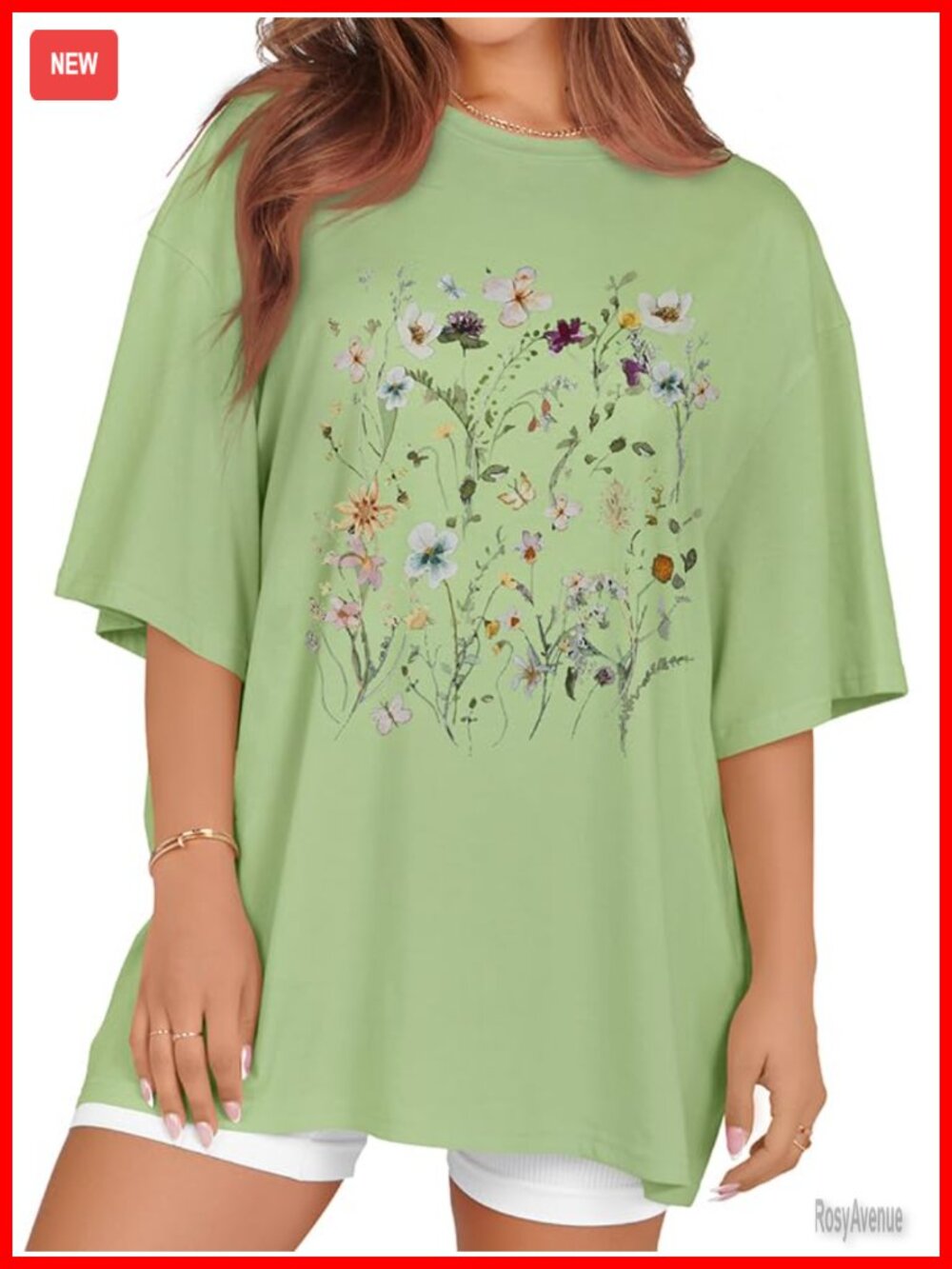 Oversized Graphic Tee Short Sleeve Crew Neck Loose Fit
